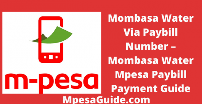 Mombasa Water Paybill Number